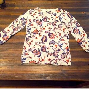 Floral print sweater